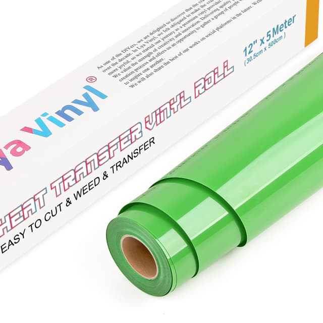 Lya Vinyl Plotterfolie Textil 30.5cm × 5m Flexfolie Plotter Textil für Cricut und Silhouette Cameo