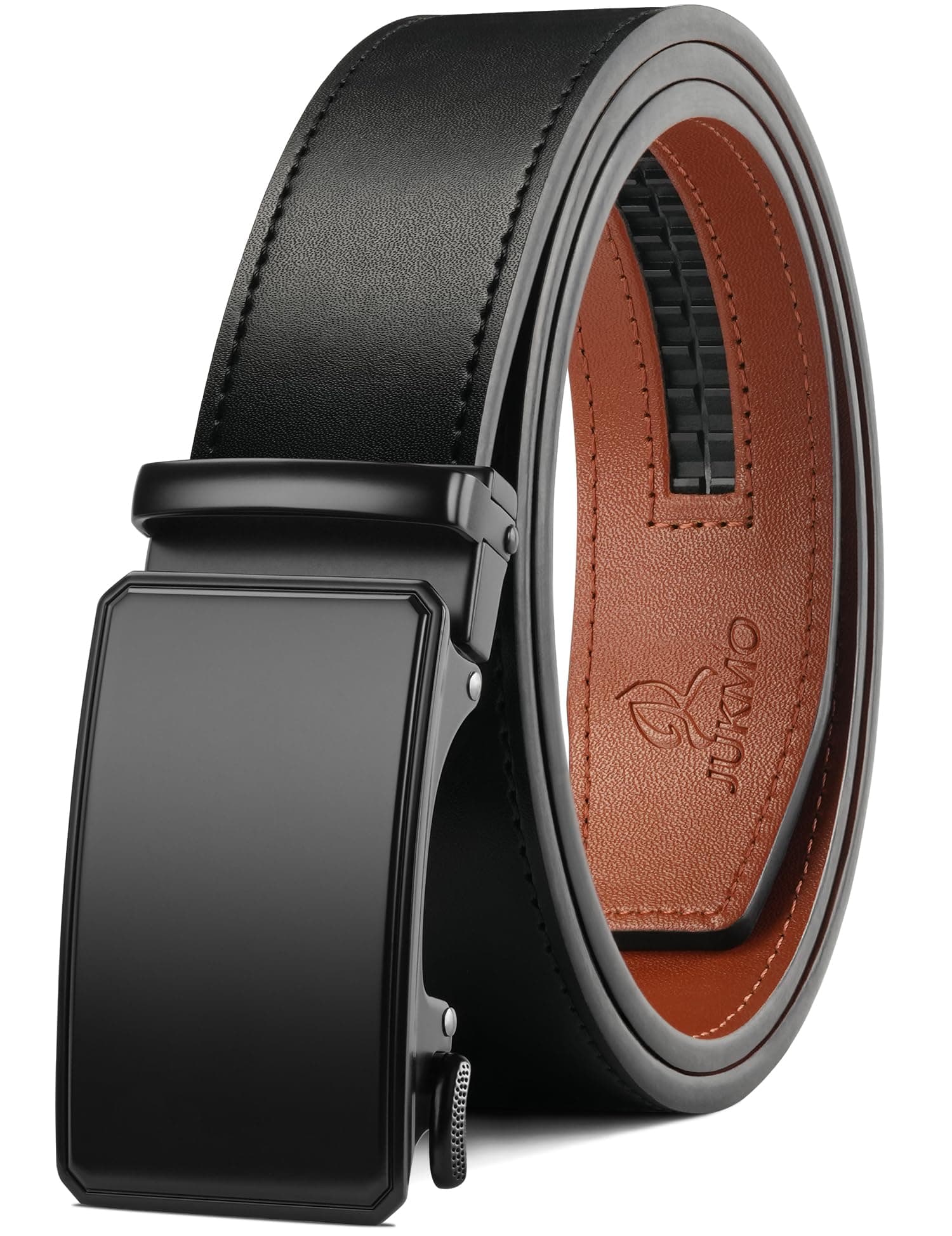 🔥 Deal des Tages: JUKMO Gürtel Herren - Ledergürtel Ratsche Automatikschließe 🎁