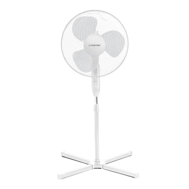 🌀🌬️ TROTEC Standventilator TVE 15 S – 40 Watt, oszillierend 80°, 3 Stufen, Ø 40 cm, höhenverstellbar, leise, weiß 🌀🌬️