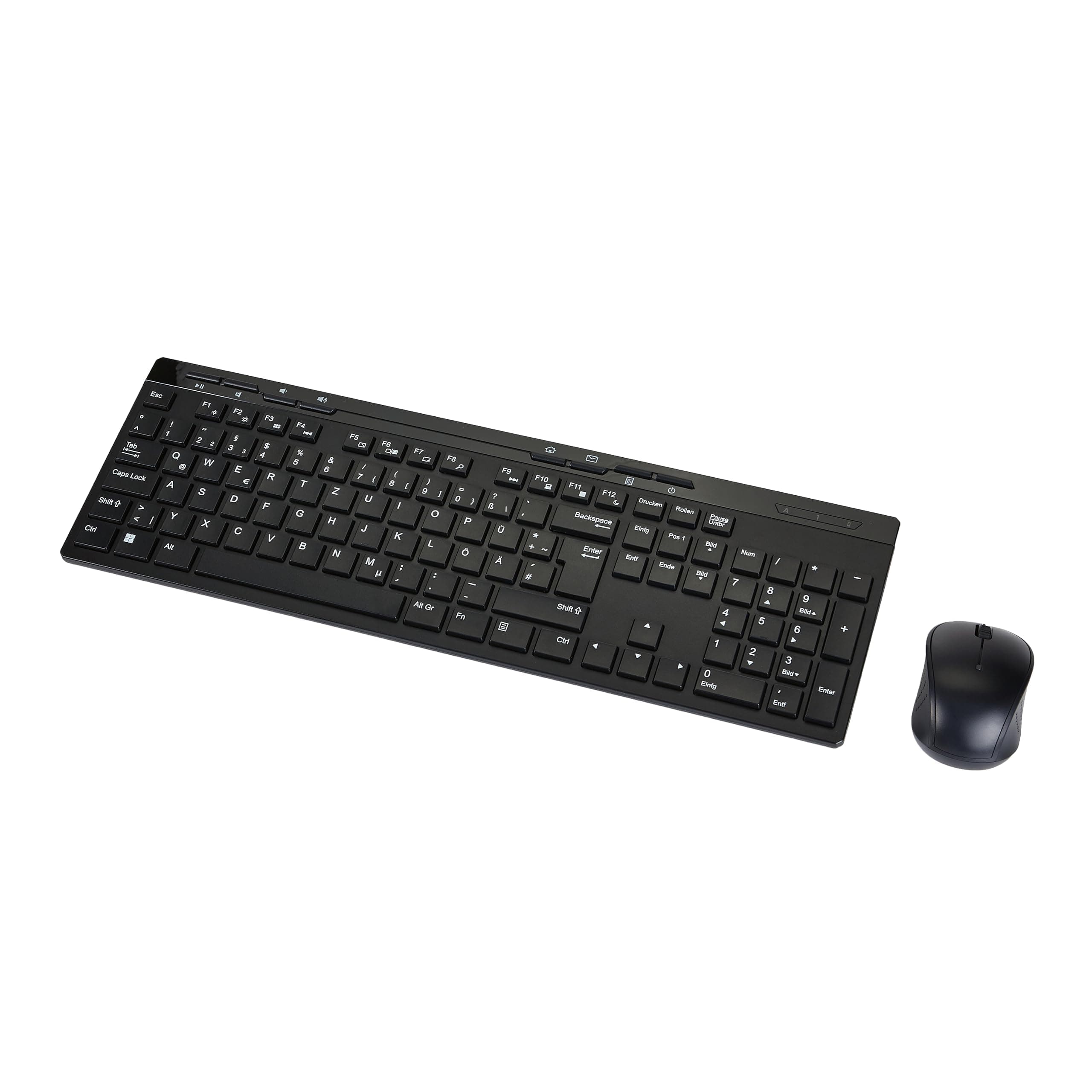 🔥 Amazon Basics Tastatur-Maus-Set - Schwarz - Kabellos - 2,4 GHz - DE-Layout