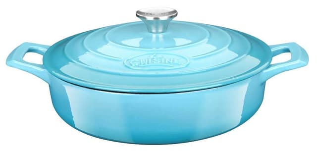 🍳🔥 La Cuisine Gusseisen Topf Sauteuse Servierpfanne Schmorpfanne Kasserolle 28 cm 3.5 L