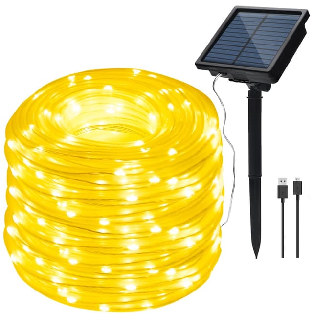 Angebot: Solar Lichterkette 23M 200LED IP65 Wasserdichte Lichtschlauch 🌟