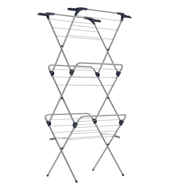 SONGMICS Wäscheständer, Standtrockner klappbar, kompakt, platzsparend, Stahlrahmen, 42 x 62,5 x 150 cm, 15 m Platz 🌞👗