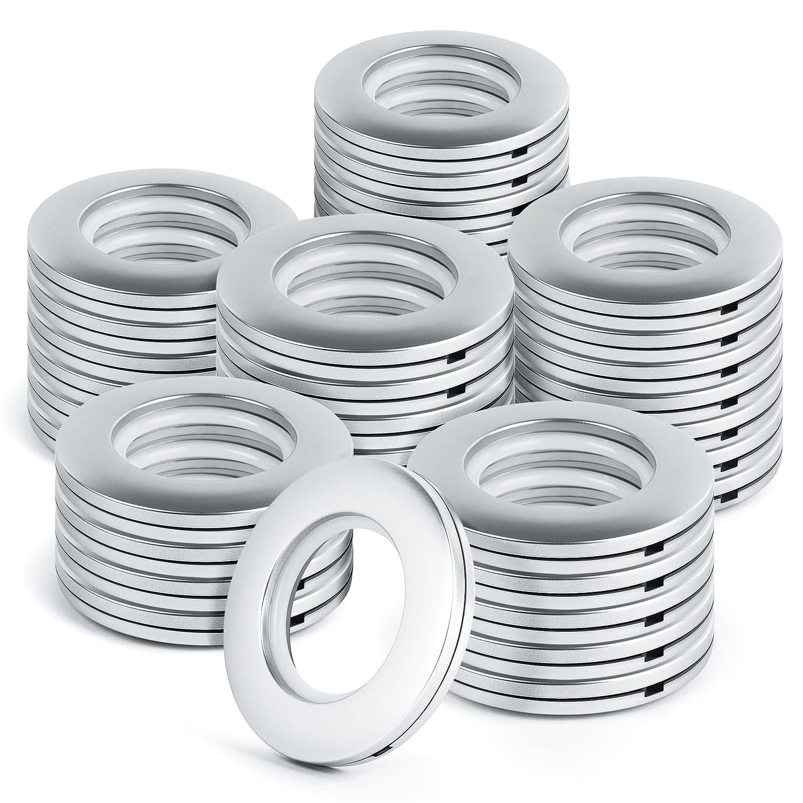 32 PCS Gardinenringe Gardinen Ösen Kunststoff Vorhangringe 🏡