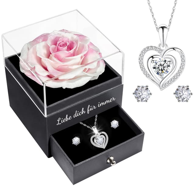 Miofula Ewige Rose Geschenke für Frauen 🌹💍