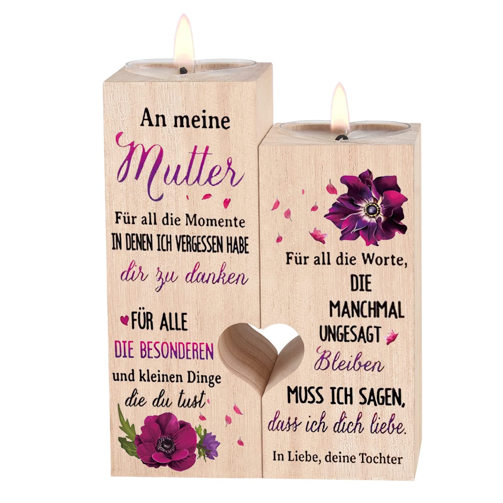 Personalisierte Geschenkkerzenhalter für Mama ❤️🕯️