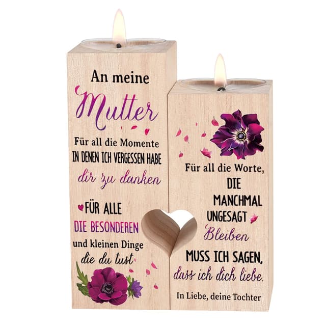 Personalisierte Geschenkkerzenhalter für Mama ❤️🕯️