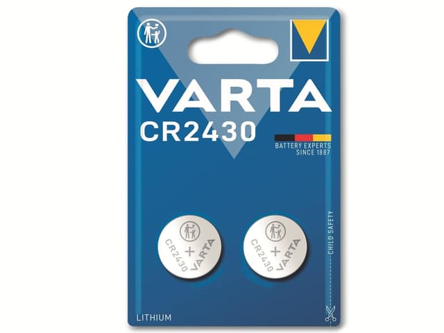 🔋 VARTA Batterien Knopfzelle CR2430, 2 Stück - Sonderangebot! 🔋