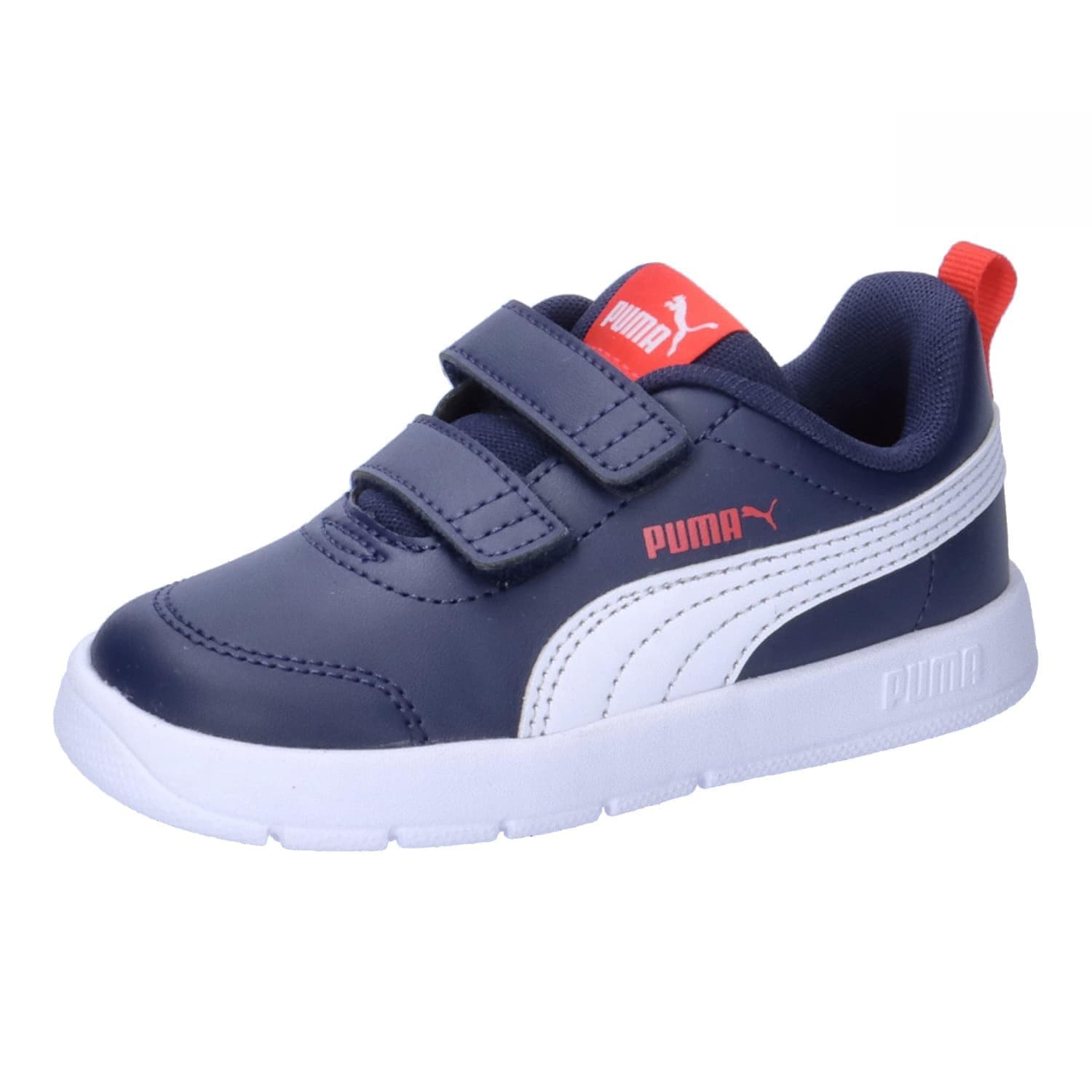 👟 PUMA Unisex Kinder Courtflex V3 V Inf Sneaker 24 EU Puma Navy Puma White Puma Red - Nur 22.99€ & Gratis Versand! 👟