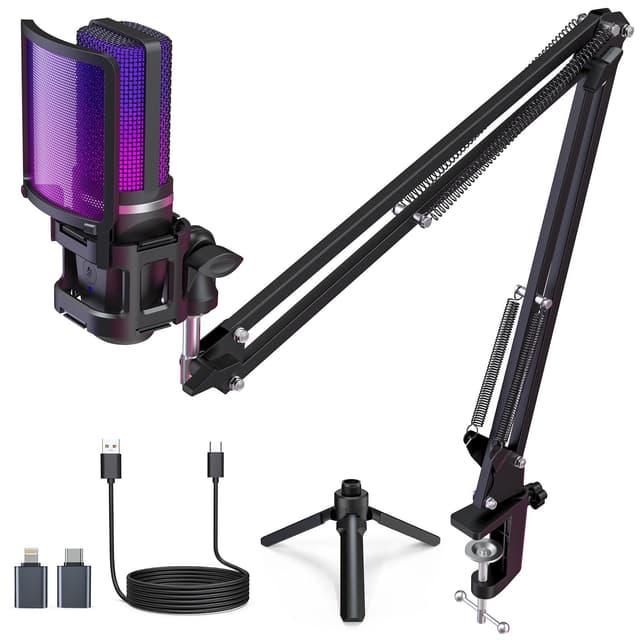ZealSound Gaming Mikrofon mit RGB-Beleuchtung 🎮🎙️