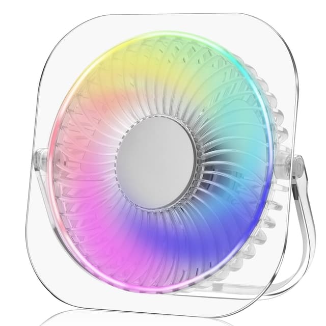 🌈 Donlala USB-Tischventilator mit RGB-Beleuchtung 🌀