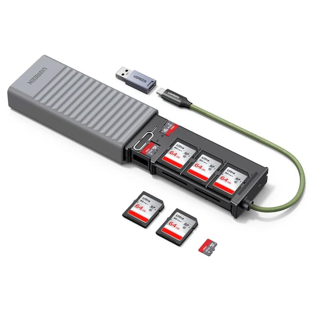UGREEN USB C SD Kartenleser USB-C/A zu 2X SD + TF mit Speicherbox 📸💻