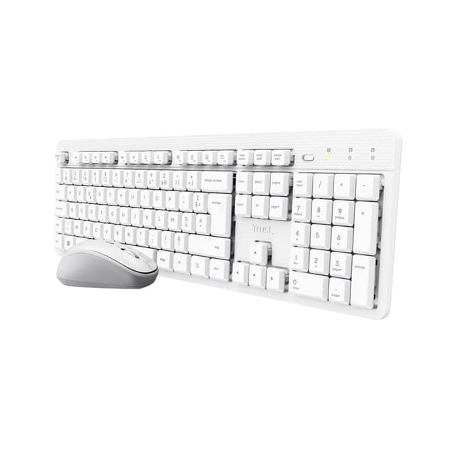 Trust ODY II Französisches AZERTY-Layout Tastatur und Maus Set 🖱️ Kabellos Weiß - Angebot