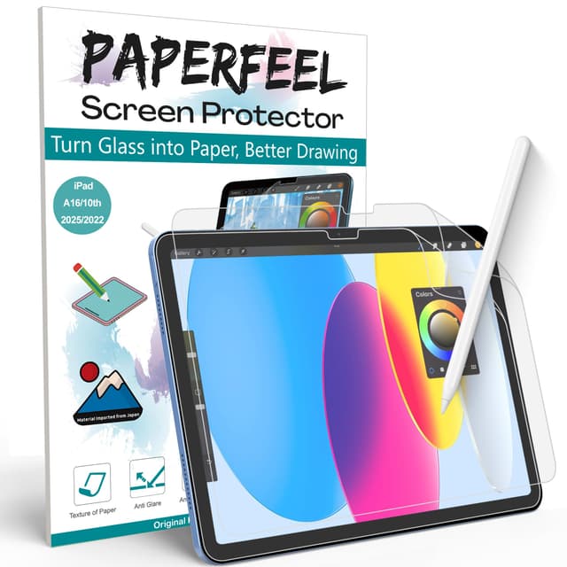 [2 Stück] Paperfeel Folie für iPad A16/11./10. Generation 11/10,9 Zoll 2025 2022 Modell