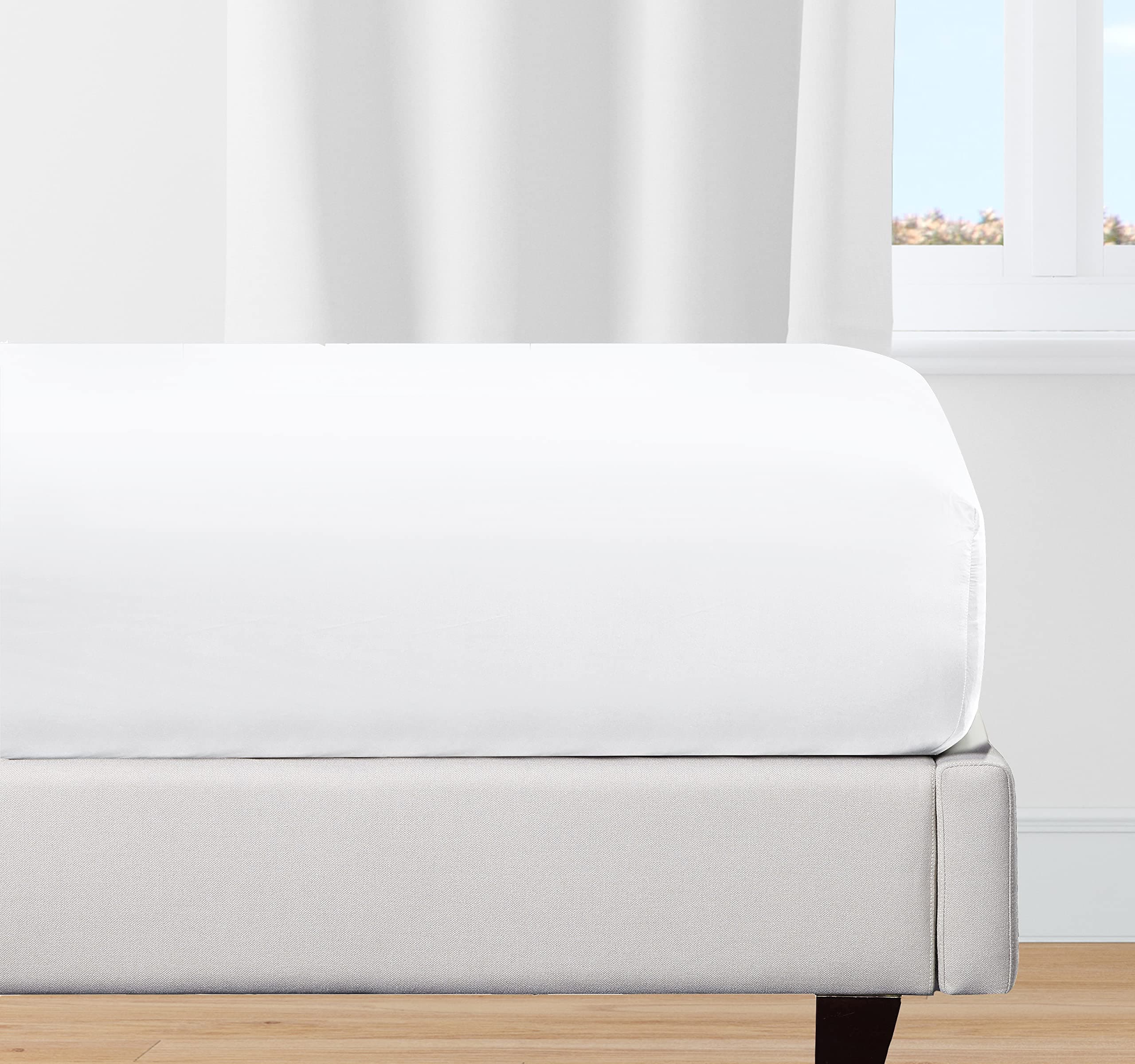 Spannbettlaken 160x200cm 100% Bio-Baumwolle - Weiß 🛏️