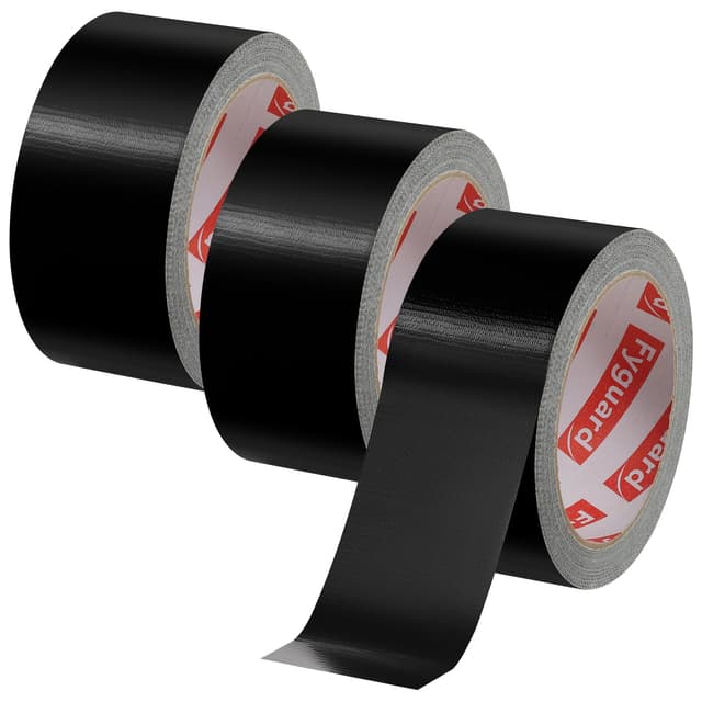 🔧🔩 Fyguard 3 Rolle Panzertape 48mm x 54m Schwarz 210μ Gewebeband 🚿🔥