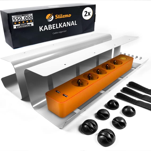 Stilemo® Kabelkanal Schreibtisch - Kabelmanagement Schreibtisch Organizer Kabeldurchführung