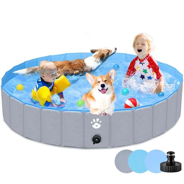 🐶🏊 Gindoly Hundepool - Faltbarer Swimmingpool Planschbecken für Hunde und Katzen 🐾