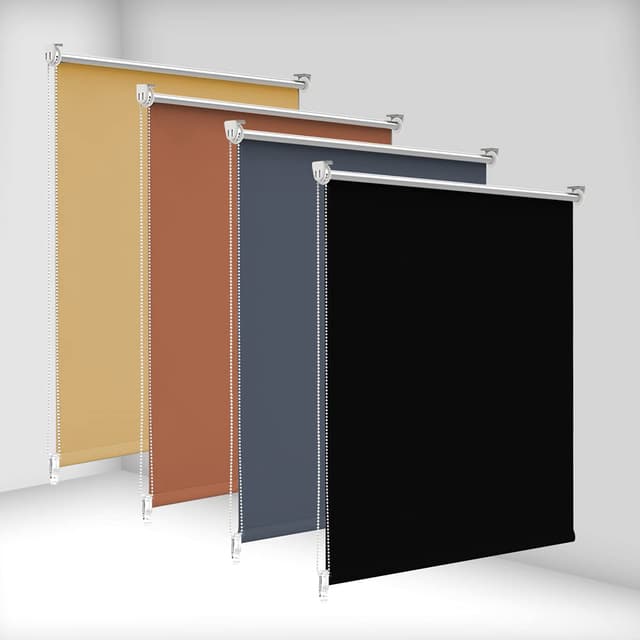 🔥 Super Deal! Verdunklungsrollo ohne Bohren & mit Bohren, Schwarz 60x130cm