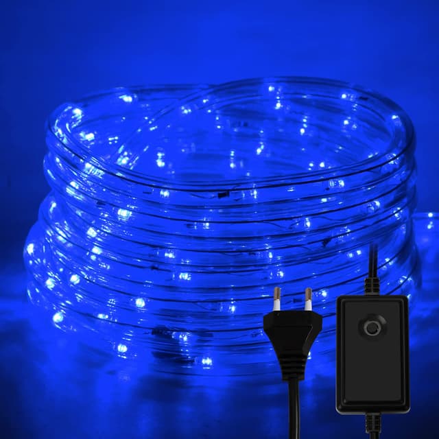 🌟 IKODM 10m LED Lichtschlauch - 240 Blau LEDs - 8 Modi - Timer - Wasserdicht - Innen & Außen Deko 🌲🎉