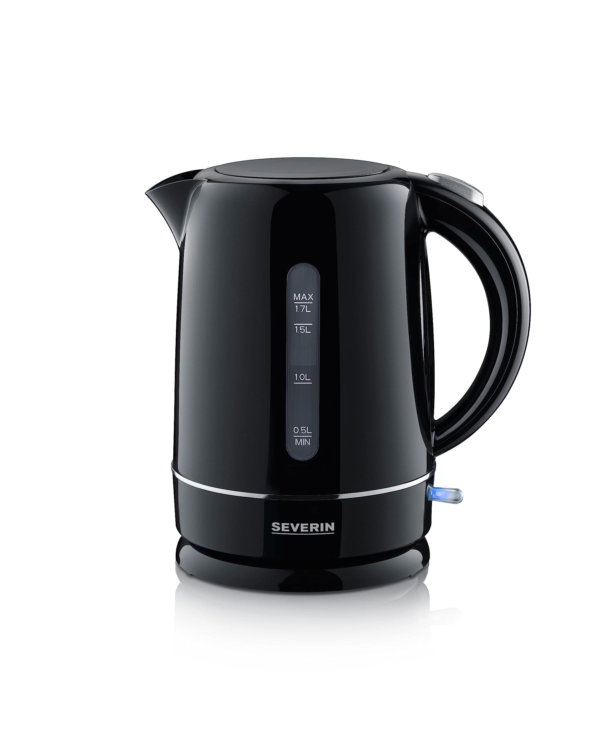 🔥 Deal: SEVERIN Wasserkocher, 1,7 L, kompakt, schwarz und leistungsstark, Kalkfilter, Kunststoff, WK 4322