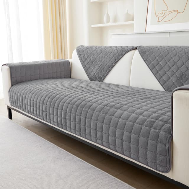 Flanell Sofabezug 1 2 3 4 Sitzer Sofabezüge Couch Überzug L Form Ecksofa Sofa Couch Überwurfdecke 🛋️
