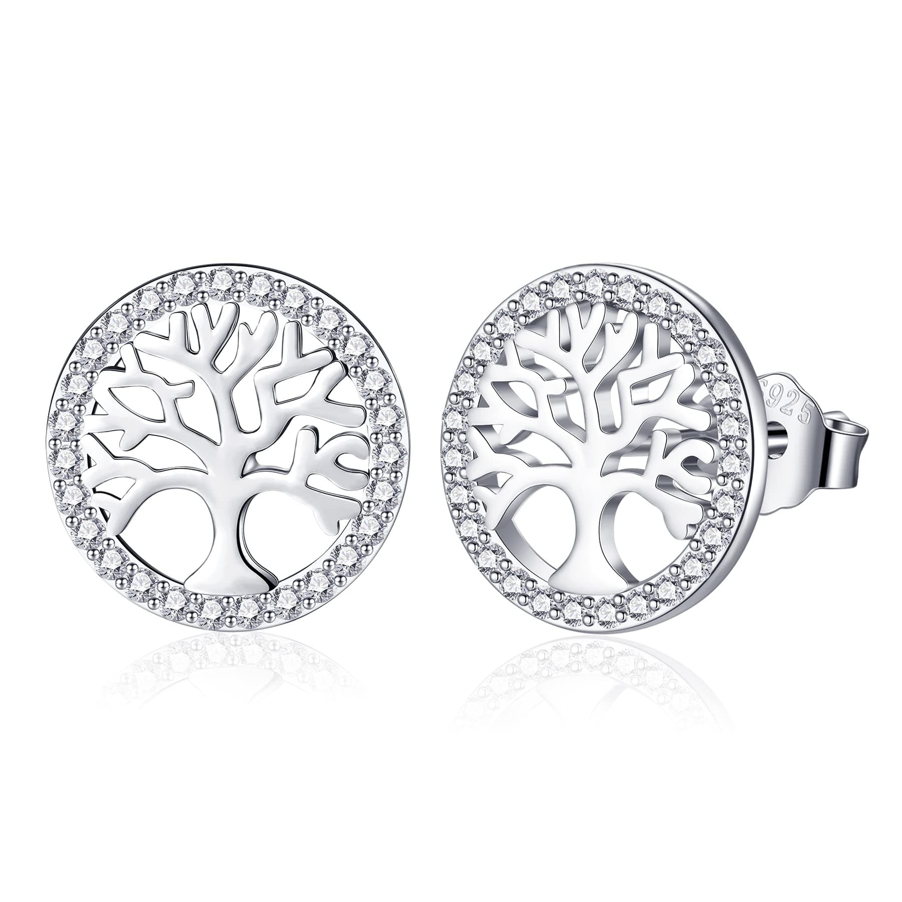 Jrêveinfini Lebensbaum Ohrringe Damen Sterling Silber 925