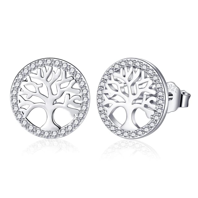 Jrêveinfini Lebensbaum Ohrringe Damen Sterling Silber 925