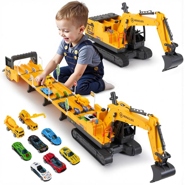 🚜 Warmiehomy Bagger Spielzeug für Kinder ab 3-10 Jahren 🎁