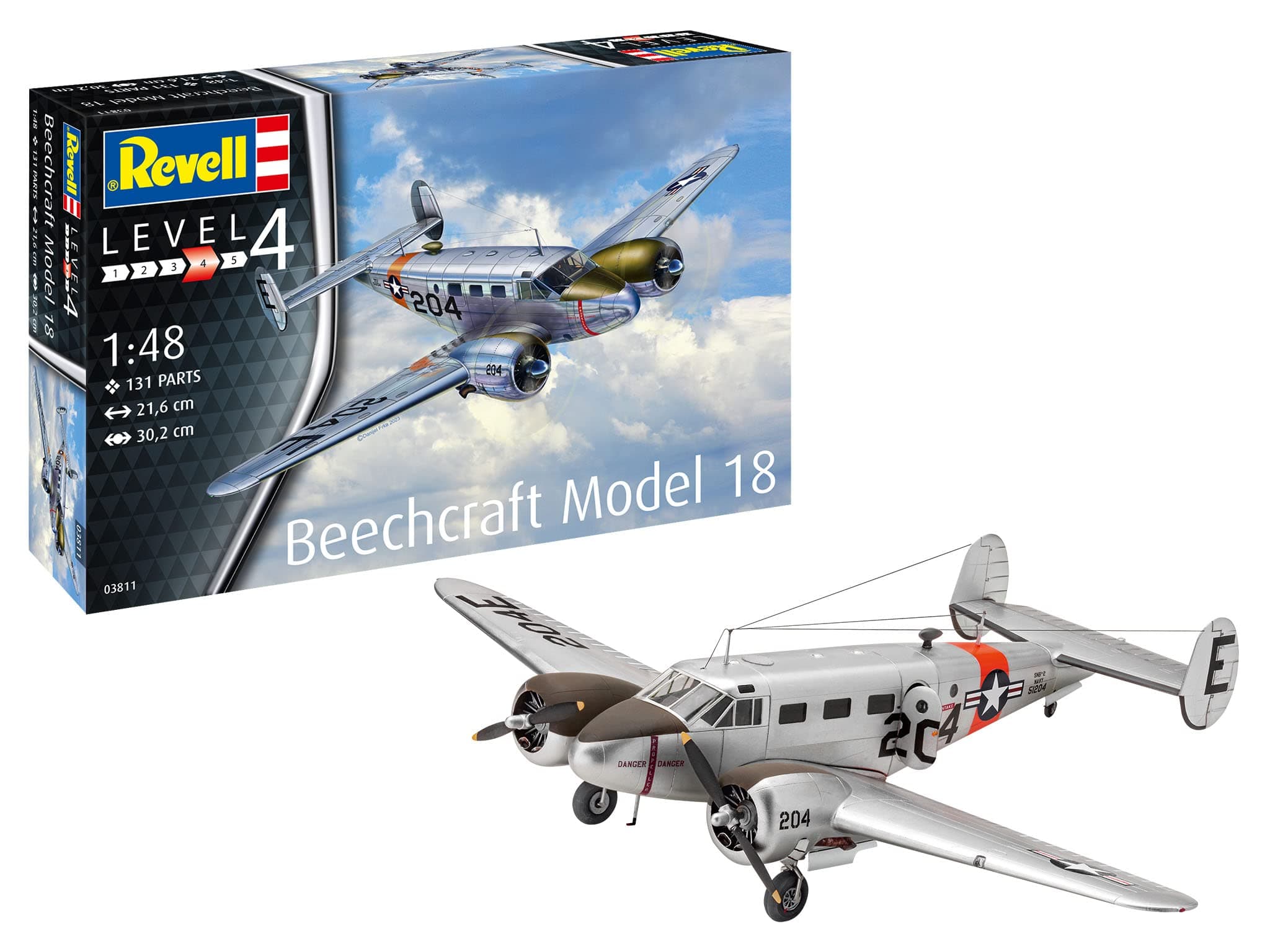 Revell Modellbausatz Beechcraft Model 18 I Detailliertes Modell im Maßstab 1:48 🛩️