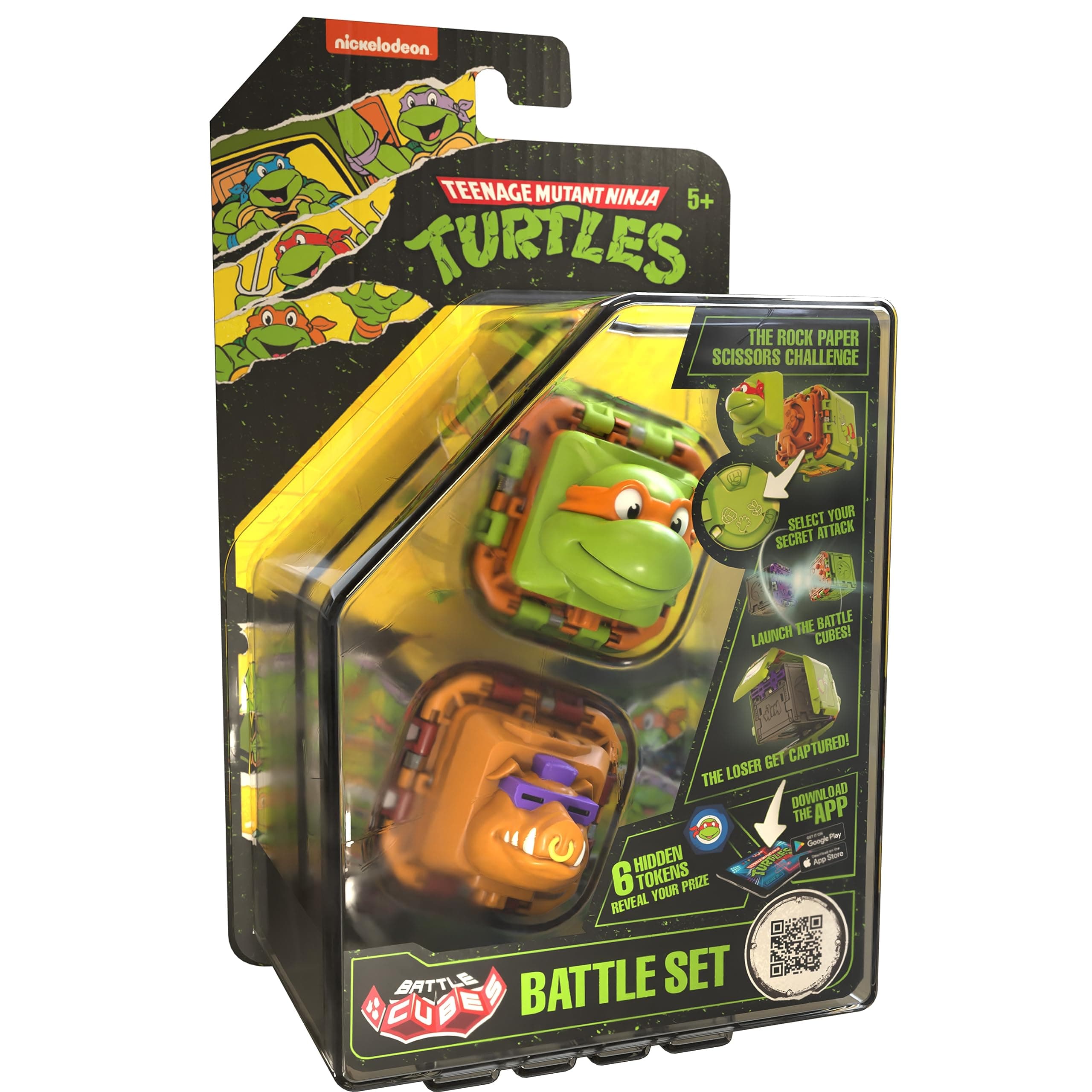 🐢 Battle Cubes Ninja Turtles Michelangelo Vs Bebop 2 Pack - Battle Fidget Set 🥷