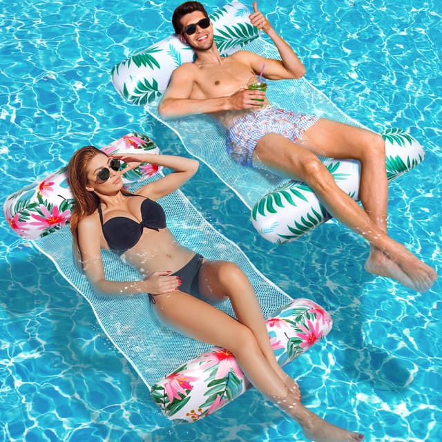 🌊 Amteker Luftmatratze Pool XL, 2 Stück Wasserhängematte Erwachsene 🏖️