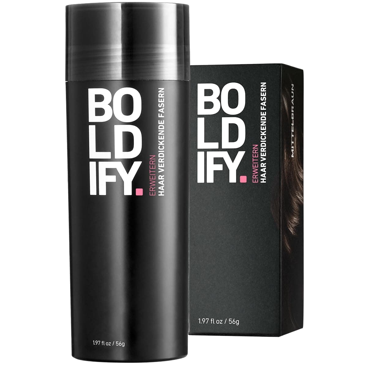 BOLDIFY Streuhaar für Dünner Werdendes Haar (Mittelbraun) 🌟👩‍🦲👨‍🦲