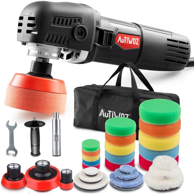 🚗 Mini Auto Poliermaschine AUTIWOZ 850W Polierer - 25mm/50mm/75mm Polierscheiben/Pads