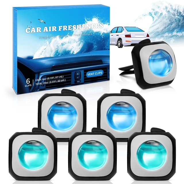 🚗🌊 SCENTORINI Auto Lufterfrischer 6 Stück - New Car & Meeresduft 🌊🚗