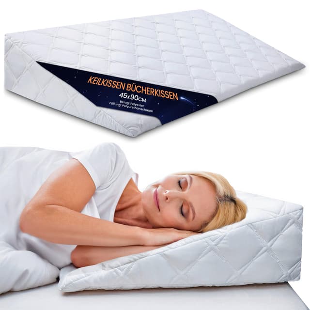 Totsy Baby Keilkissen für Bett und Sofa – 45x90 cm Lesekissen und Schaumstoff Rückenkissen