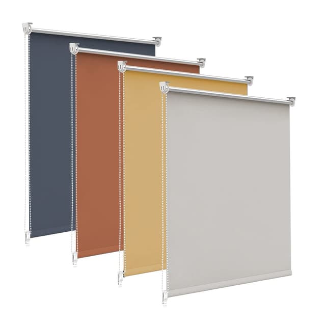 🌞🏠🔥 Top Deal: Verdunkelungsrollo ohne Bohren & mit Bohren, Creme 120x120cm