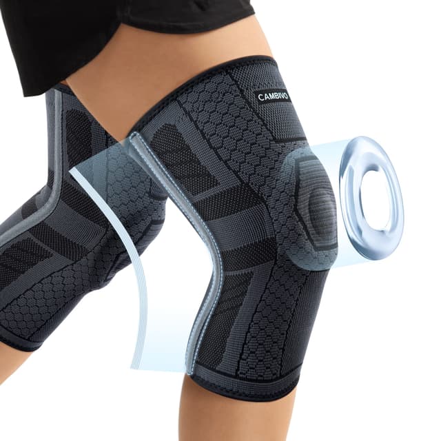 CAMBIVO Kniebandage Männer Damen X2 mit PMMA Stabilisatoren & Patella-Polster 🦵