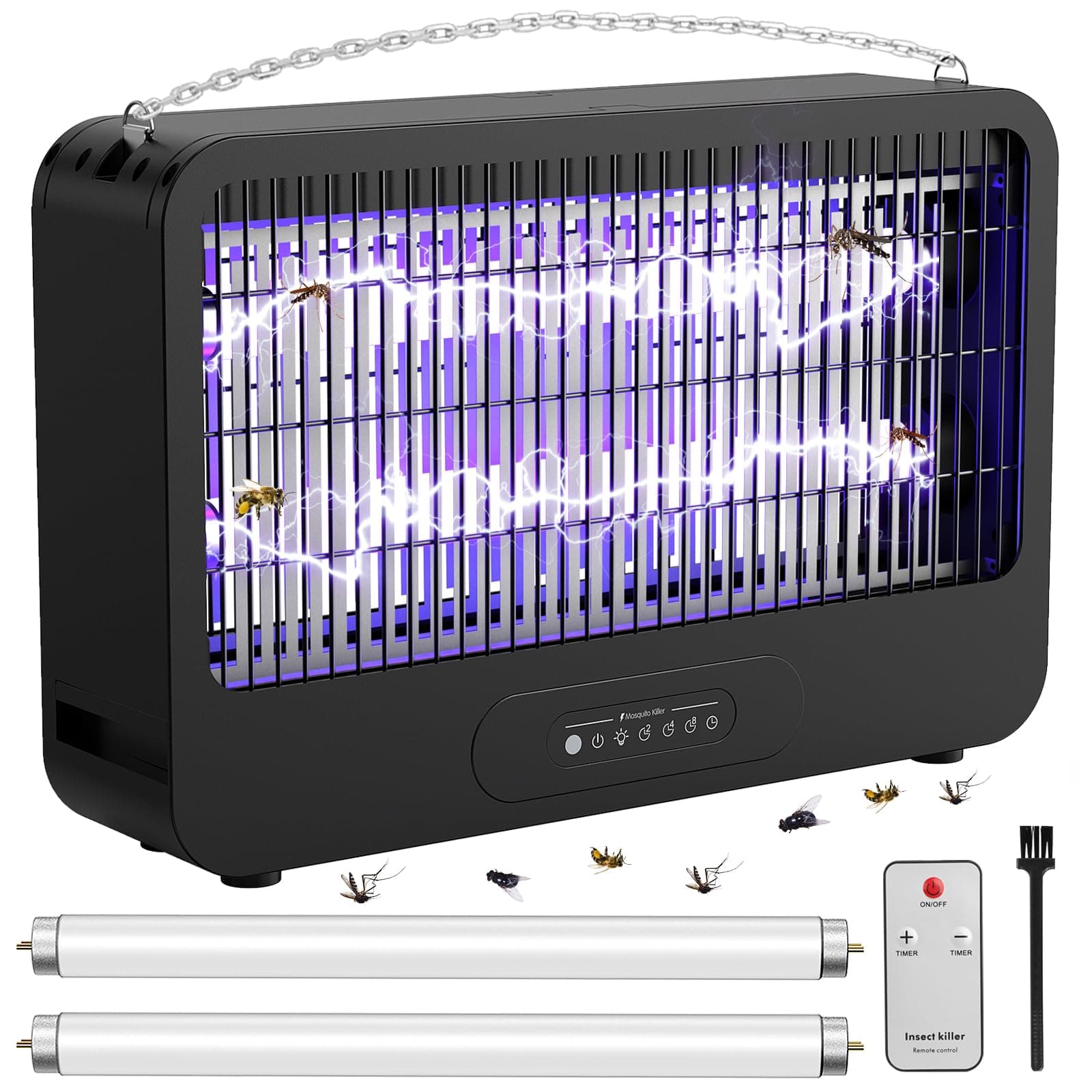 🦟🔌 FethFire Insektenvernichter Elektrisch 4000V Fliegenfalle Mit Fernbedienung