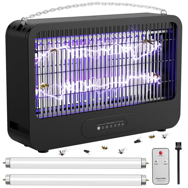 🦟🔌 FethFire Insektenvernichter Elektrisch 4000V Fliegenfalle Mit Fernbedienung