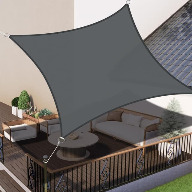 LOVE STORY Sonnensegel 4x4m Anthrazit 🌞 Wasserdicht & UV-Schutz 🏡