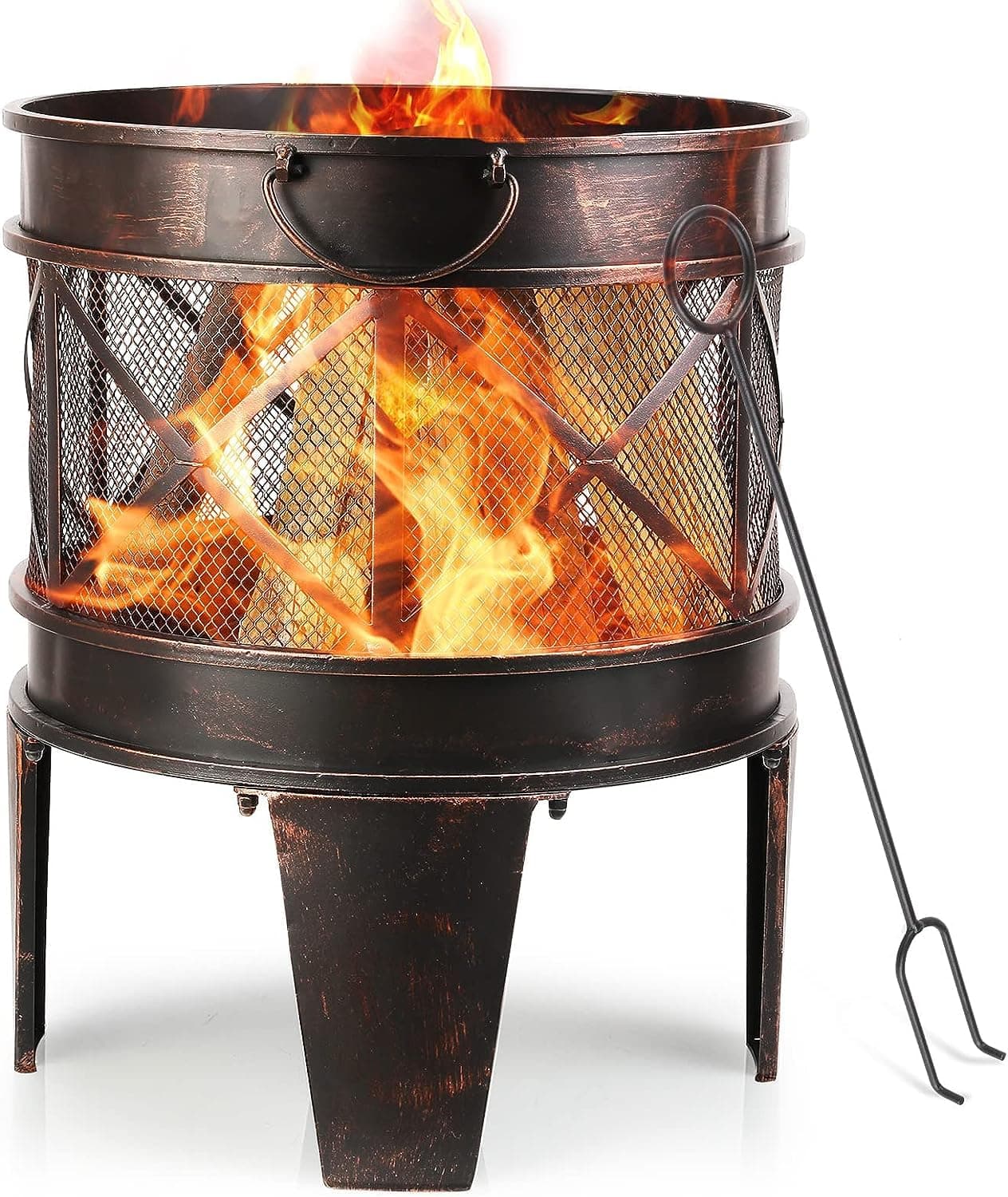 Feuerschale Garten 58x45x42cm - Feuerkorb Antik-Rost-Optik 🔥🔥