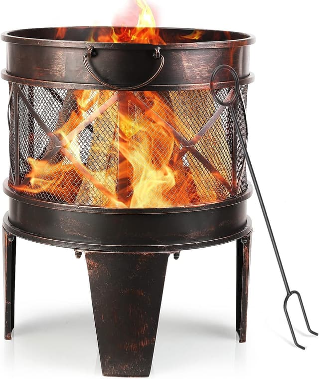 Feuerschale Garten 58x45x42cm - Feuerkorb Antik-Rost-Optik 🔥🔥