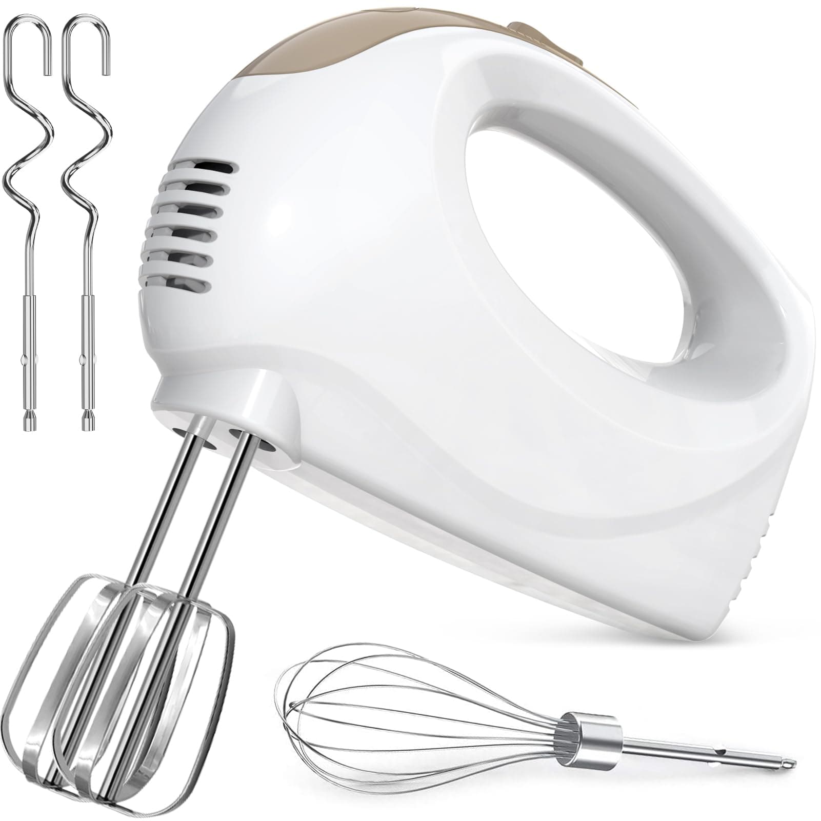 🎉 Handrührer Elektrisch-Handrührgerät, 5 StuFen Handmixer - 56% Rabatt 🎉
