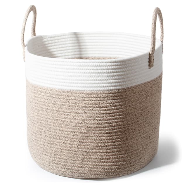 🧺 SYLANDO D40*H34cm Waschekorb aus Baumwolle mit Griffen 🧸🏠