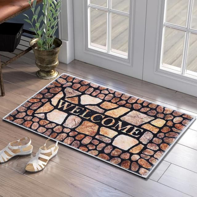🌟 7VSTOHS Fußmatte Innen 40x60cm Braun 🚪