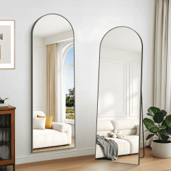 🌟 KOCUUY Bogen Standspiegel 161 x 52 cm - Großer Gewölbter Ganzkörperspiegel 🌟