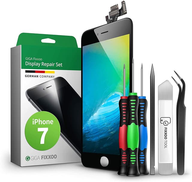 📱💥 GIGA Fixxoo® Display für iPhone 7 [inkl. Werkzeug-Kit] - Retina LCD Glas mit Touchscreen