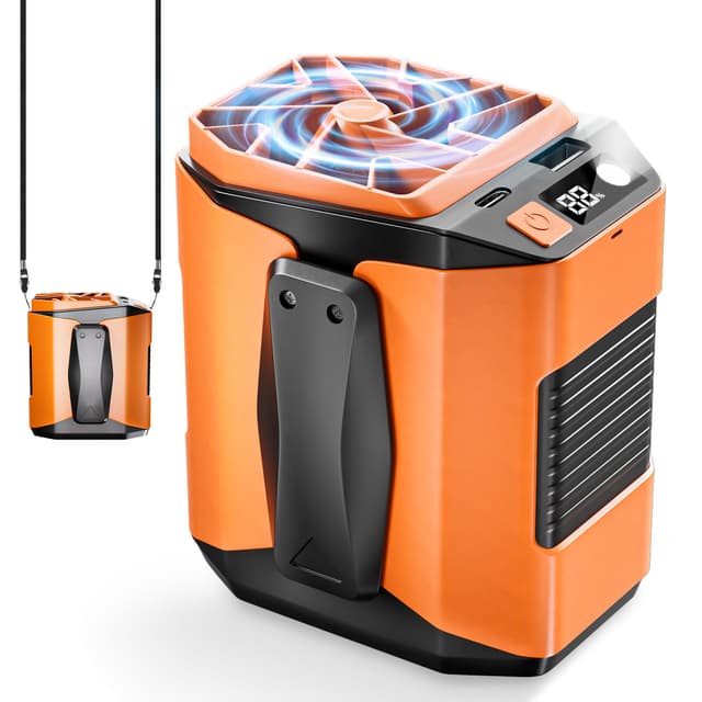 Taillen Clip Ventilator 10000mAh - Tragbarer Ventilator mit LED-Beleuchtung