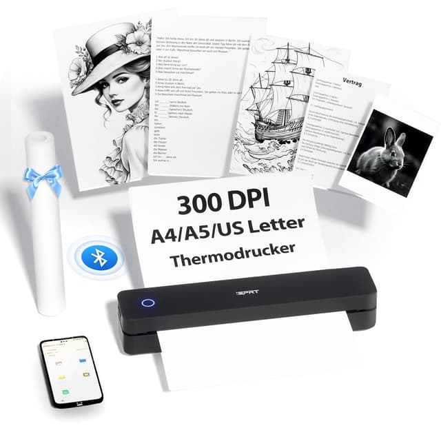 🖨️ iDPRT MT610 Tragbarer Thermodrucker | Mobiler Drucker A4 für Unterwegs